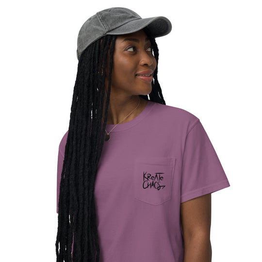 Unisex Garment-Dyed Pocket T-Shirt – Trendy and Comfortable Everyday Wear | Kreate Chaos