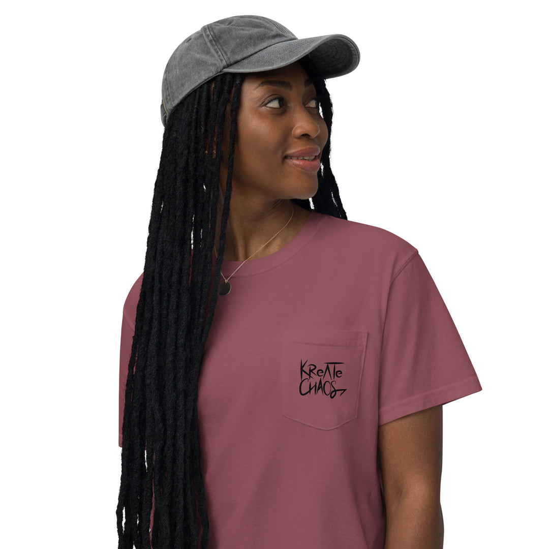 Unisex Garment-Dyed Pocket T-Shirt – Trendy and Comfortable Everyday Wear | Kreate Chaos