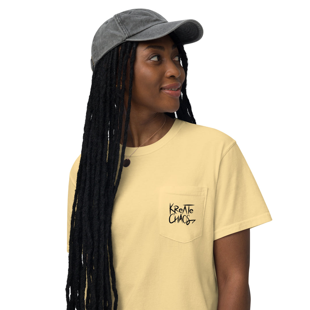 Unisex Garment-Dyed Pocket T-Shirt – Trendy and Comfortable Everyday Wear | Kreate Chaos