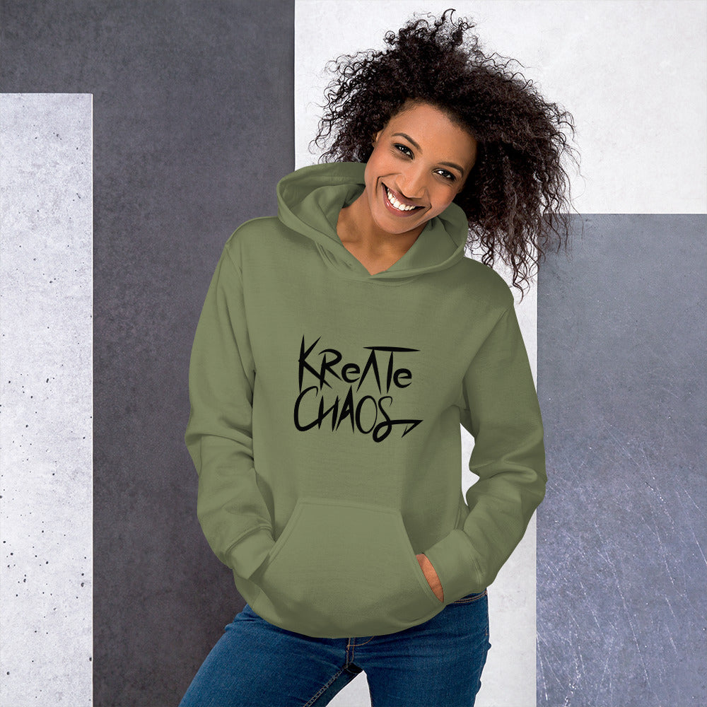 Unisex 'Embrace Chaos' Hoodie – Sustainable, Bold, and Comfortable Sweatshirt for All Genders