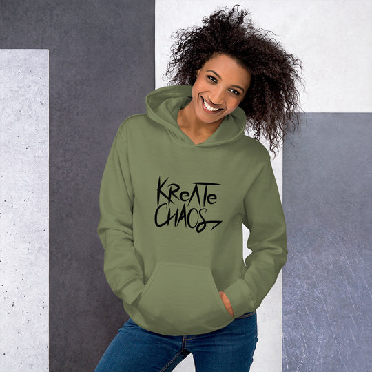 Unisex 'Embrace Chaos' Hoodie – Sustainable, Bold, and Comfortable Sweatshirt for All Genders
