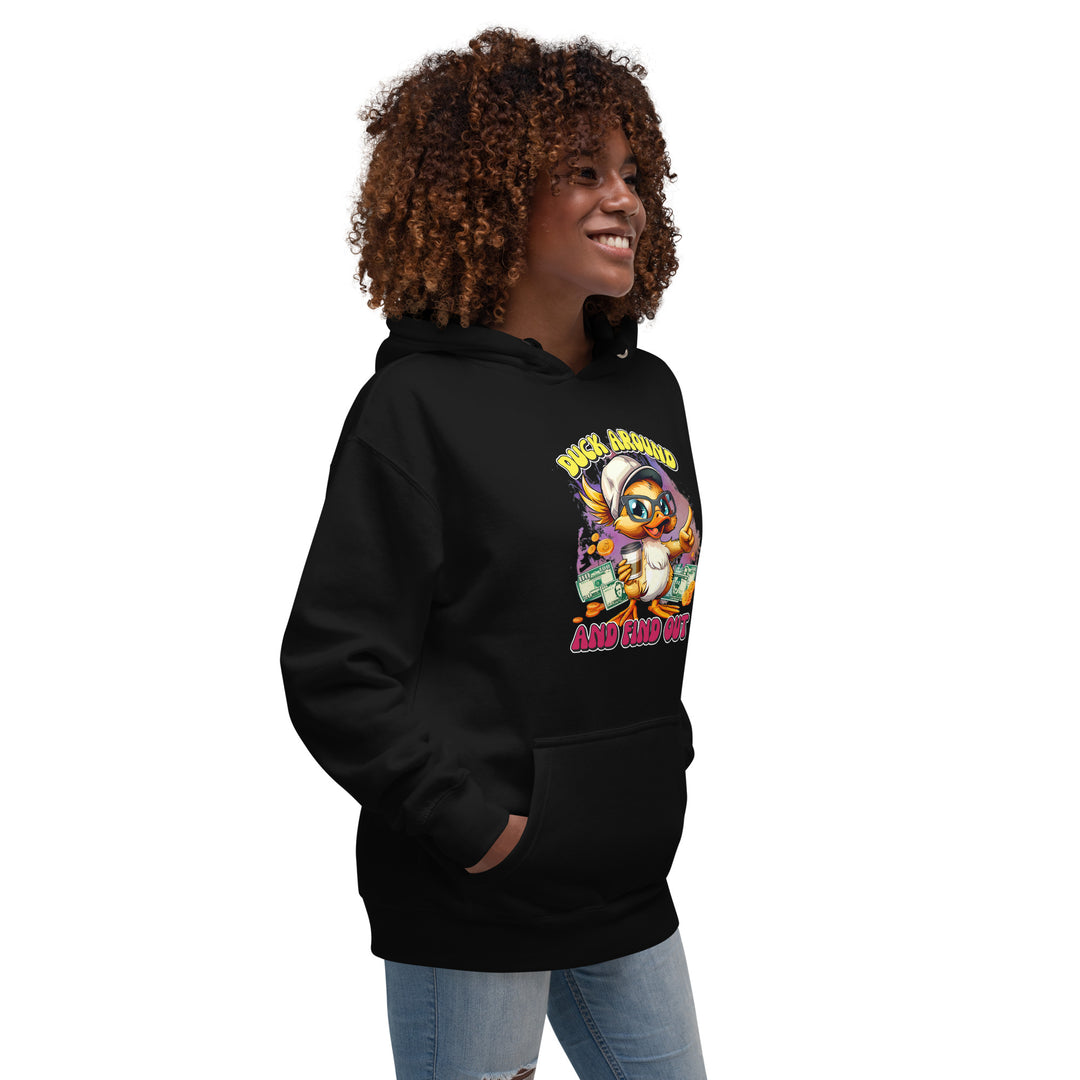 Rebellious Duck 'Around and Find Out' Graphic Hoodie – Unisex Streetwear Style Unisex Hoodie