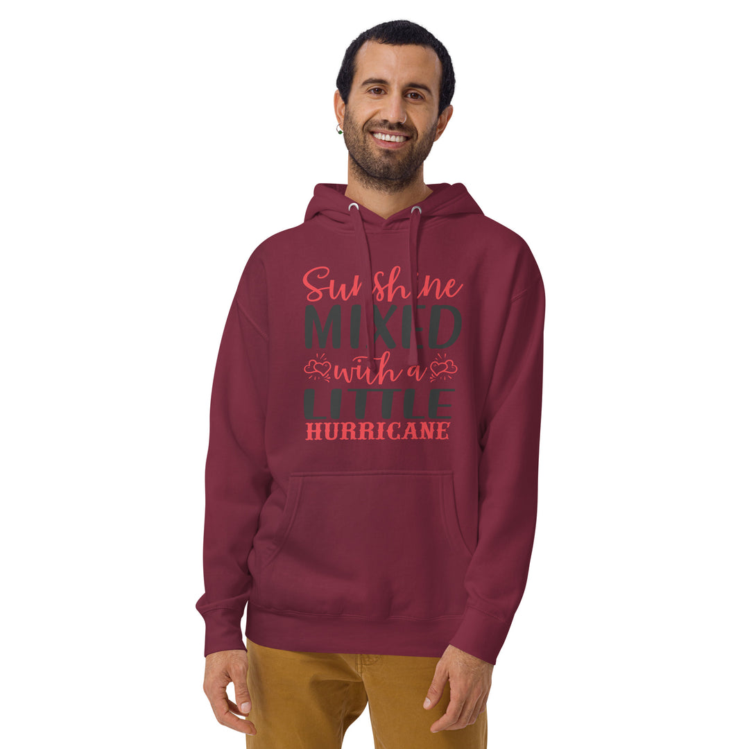 Sunshine Mixed with a Little Hurricane – Unisex Motivational Hoodie for Bold and Bright Style