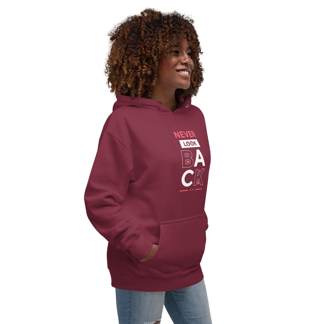 NEVER LOOK BACK Unisex Motivational Hoodie | Trendy & Comfortable | Perfect for Every Wardrobe