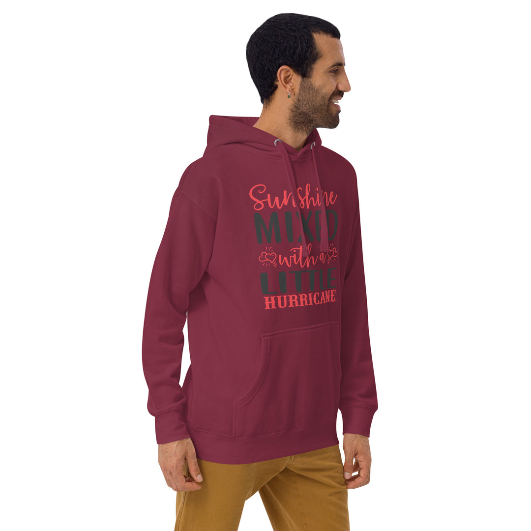 Sunshine Mixed with a Little Hurricane – Unisex Motivational Hoodie for Bold and Bright Style