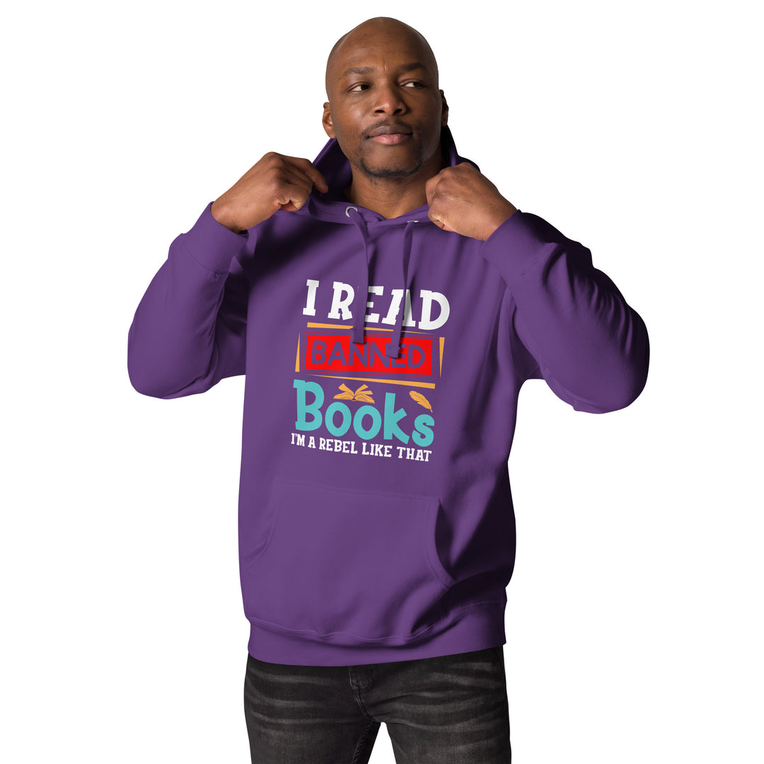 I Read Banned Books Rebel Hoodie | Unisex Cozy Literary Sweatshirt Unisex Rebellious Hoodie