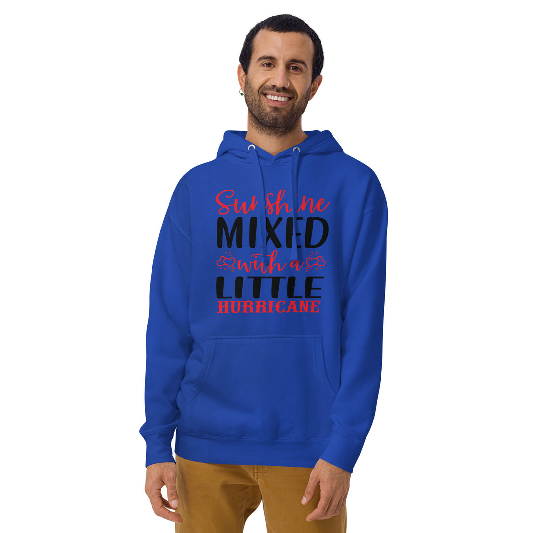 Sunshine Mixed with a Little Hurricane – Unisex Motivational Hoodie for Bold and Bright Style