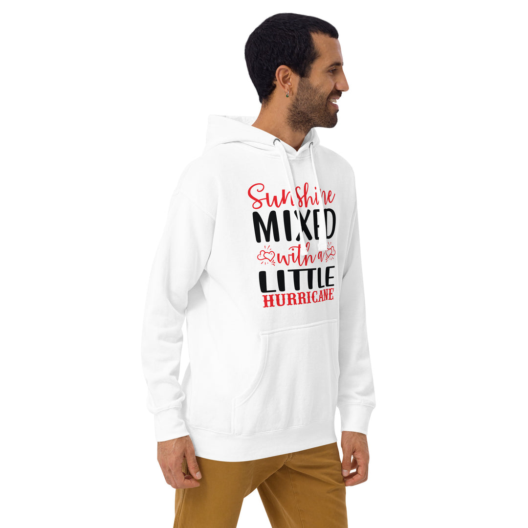 Sunshine Mixed with a Little Hurricane – Unisex Motivational Hoodie for Bold and Bright Style