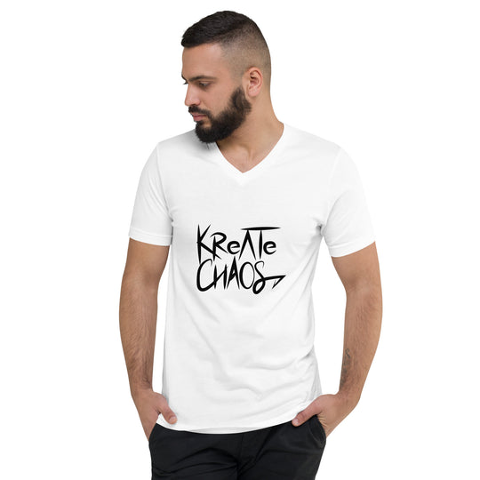 Unisex Short Sleeve V-Neck T-Shirt – Casual Comfort, Stylish Fit | Kreate Chaos