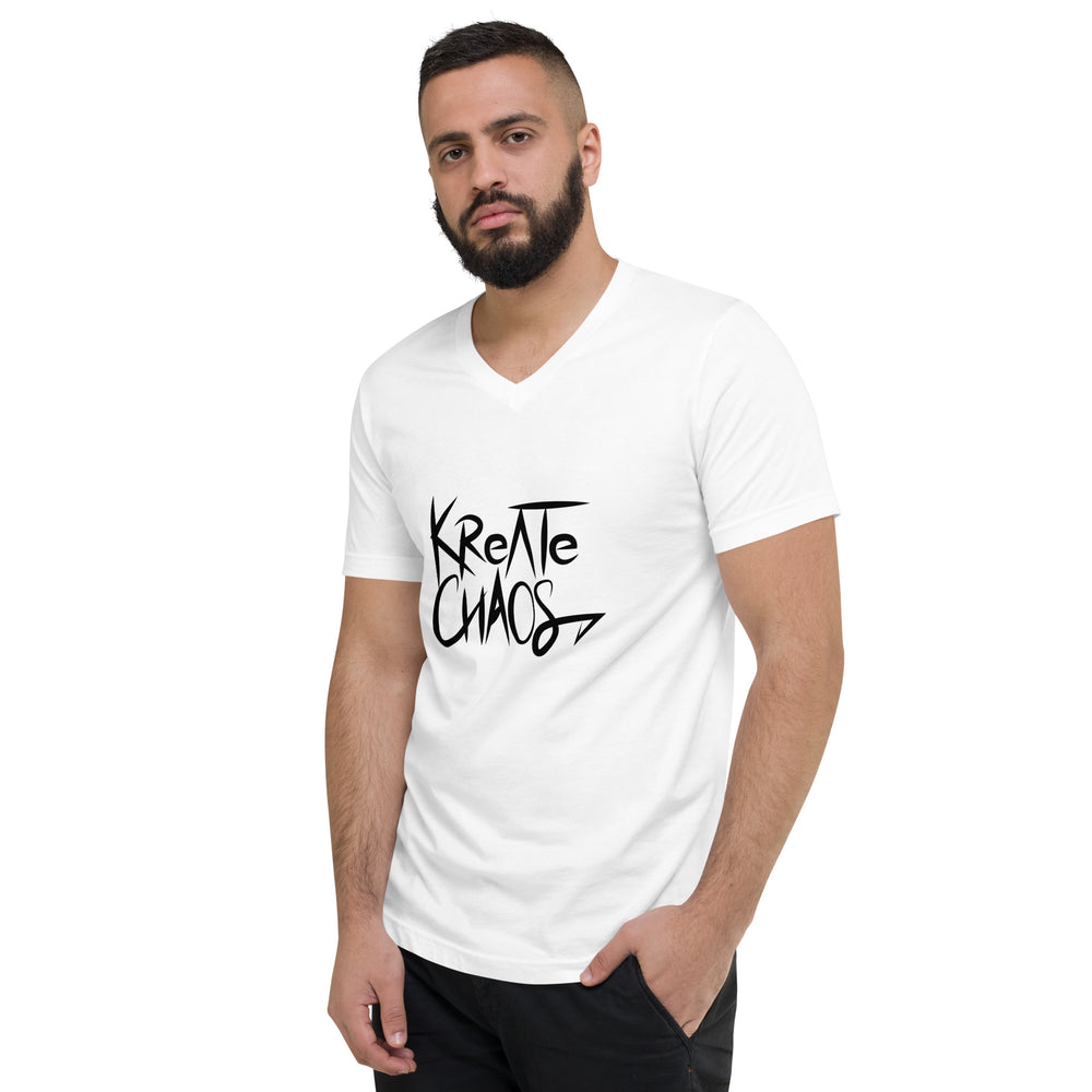 Unisex Short Sleeve V-Neck T-Shirt – Casual Comfort, Stylish Fit | Kreate Chaos