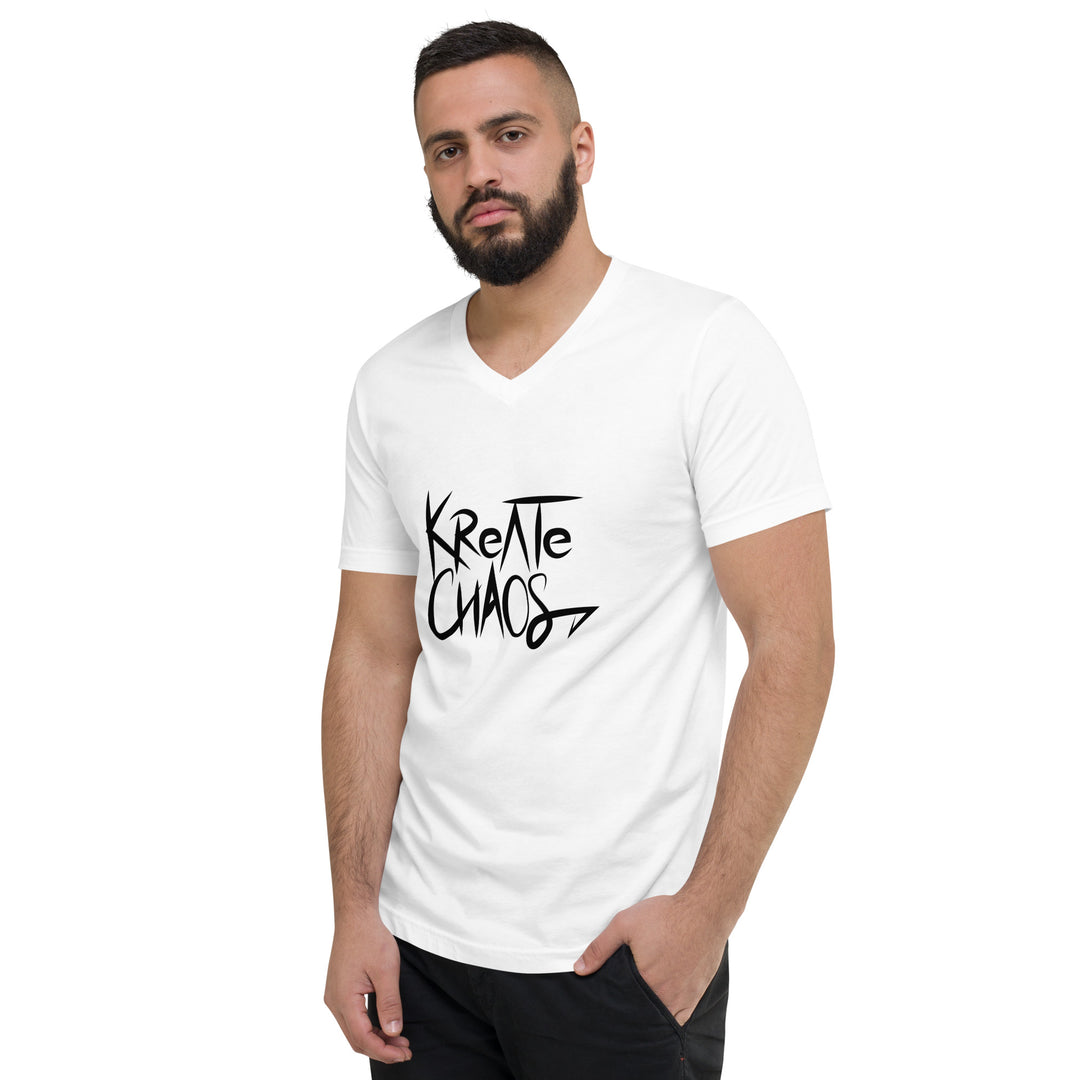 Unisex Short Sleeve V-Neck T-Shirt – Casual Comfort, Stylish Fit | Kreate Chaos